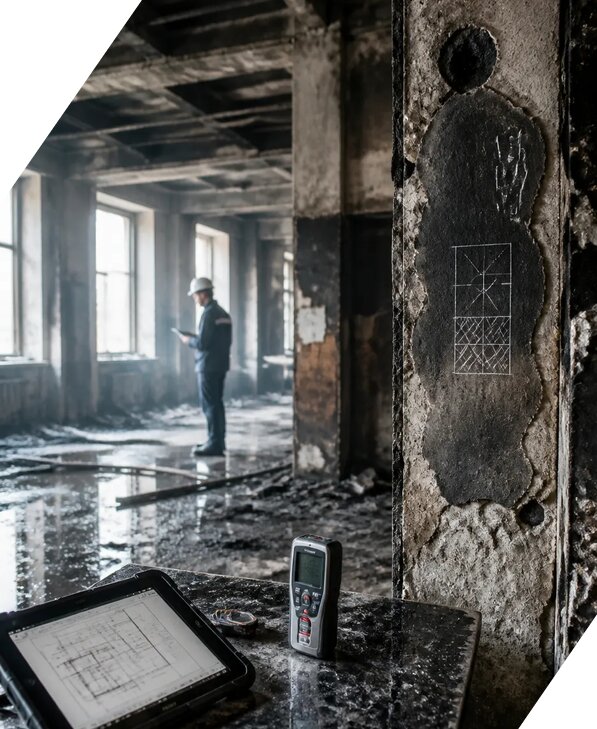 Обследование зданий после пожара в Прохладном от 16250 р. | ЭкспертизаРоссия